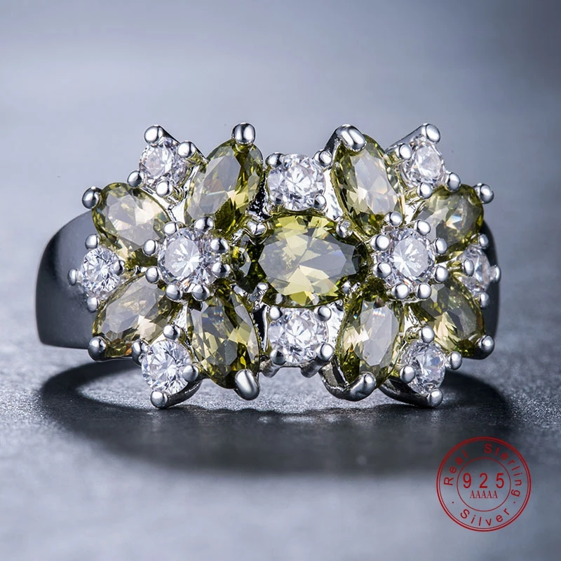 Блестящие кольца из чистого серебра для женщин и девушек блестящие украшения