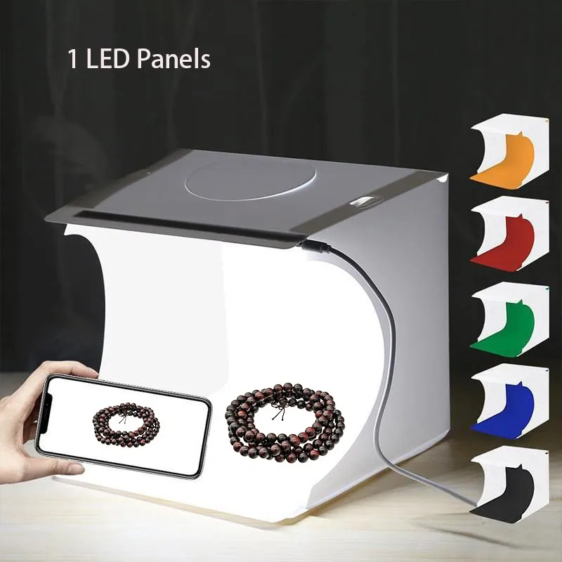 

2 LED Panels Folding Portable Photo Video Box Lighting Studio Shooting Tent Box Kit Emart Diffuse Studio Softbox lightbox