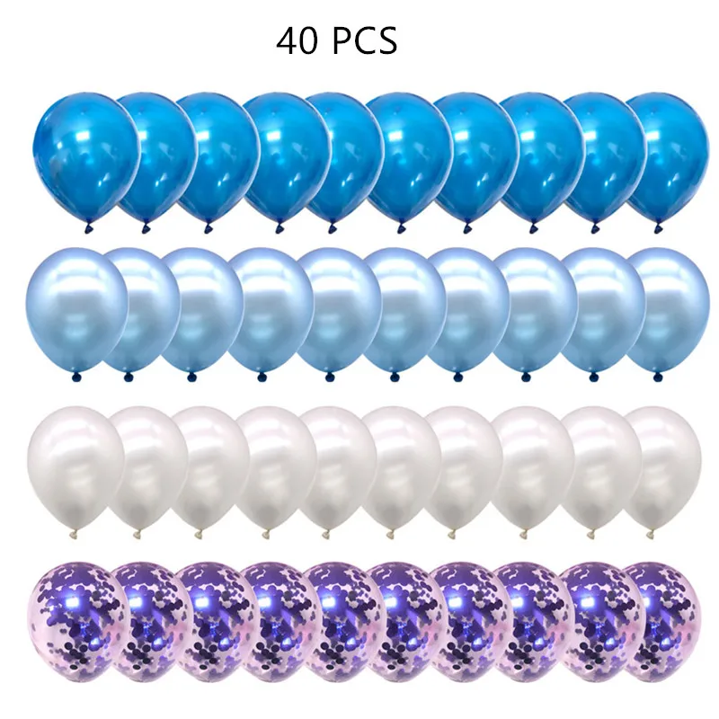 

40 шт 12 В блесток градиент воздушный шар набор детей день рождения вечерние украшения конфетти с 20 м лентой