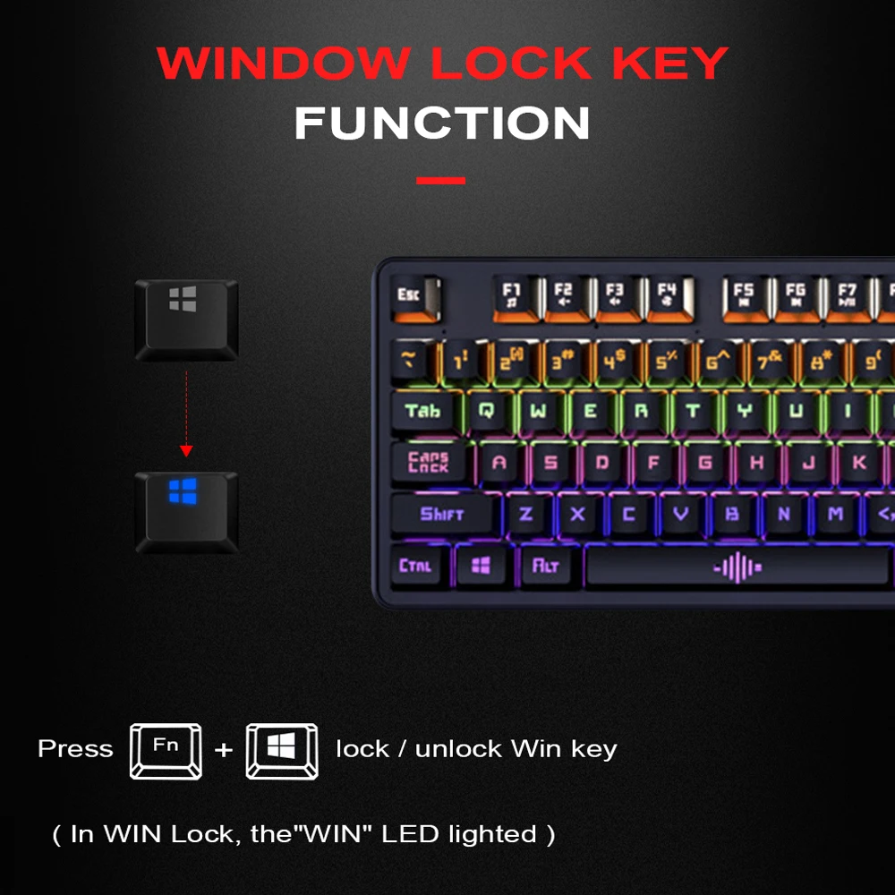 DeepFox 104 клавиши игровая механическая клавиатура английский синий переключатель