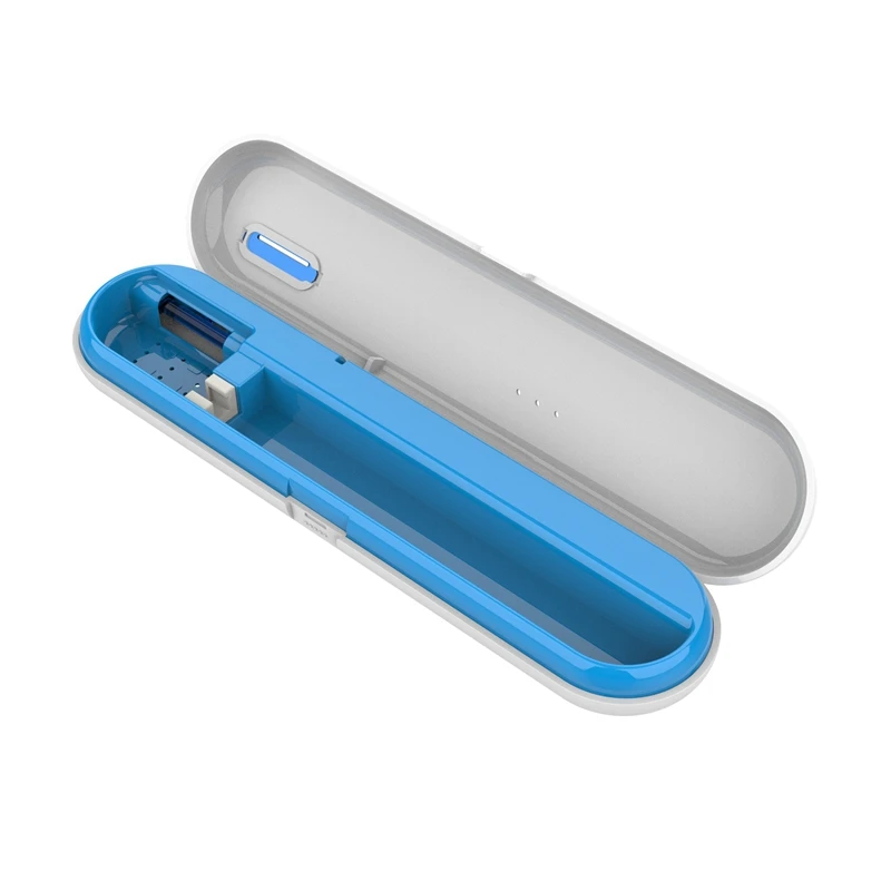 

USB UV Toothbrush Disinfection Box Portable LED UV Light Toothbrush Box Travel Automatic Toothbrush Storage Holder