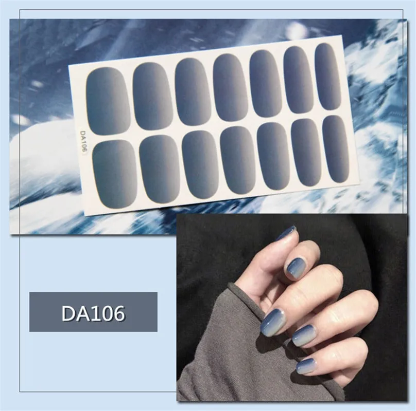 14 наконечников/лист полная обложка для ногтей наклейки простые украшения