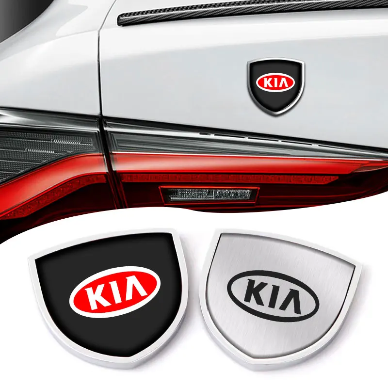 

1/2Pcs Car metal shield logo sticker creative personality decorative sticker For Kia Rio 3 K2 Ceed Cerato K3 Forte Stinger 2017