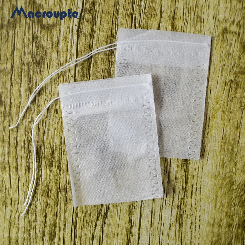 

100 шт./лот чайные пакетики 5*7 см пустые пакетики для ароматизированного чая со шнурком, Запаянные, из фильтровальной бумаги, для травяного ра...