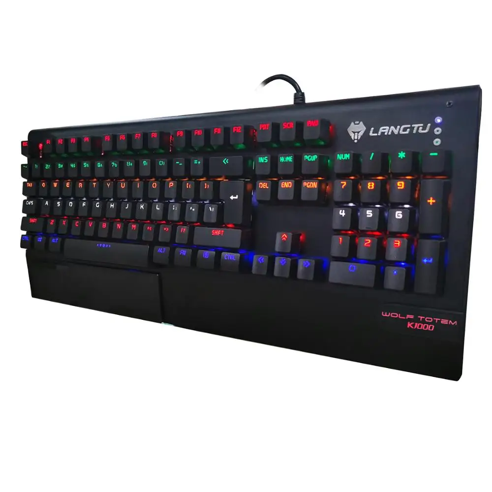 

Механическая клавиатура USB Проводная чувство 104 ключей RGB подсветкой игровая клавиатура с поддержкой запястья для портативного компьютера ...