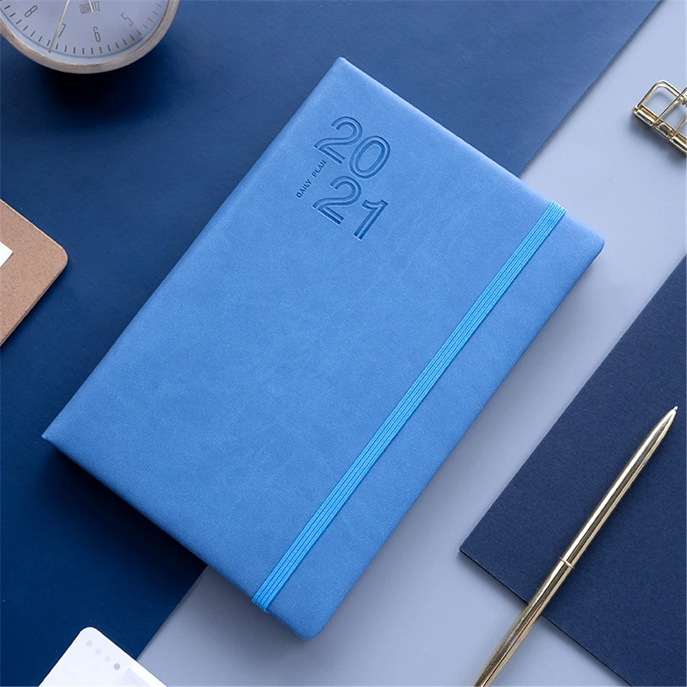 

English Agenda 2021 Planner Organizer A5 Diary Notebook and Journal Office Notepad Weekly Monthly Calendar Daily Plan Note Book