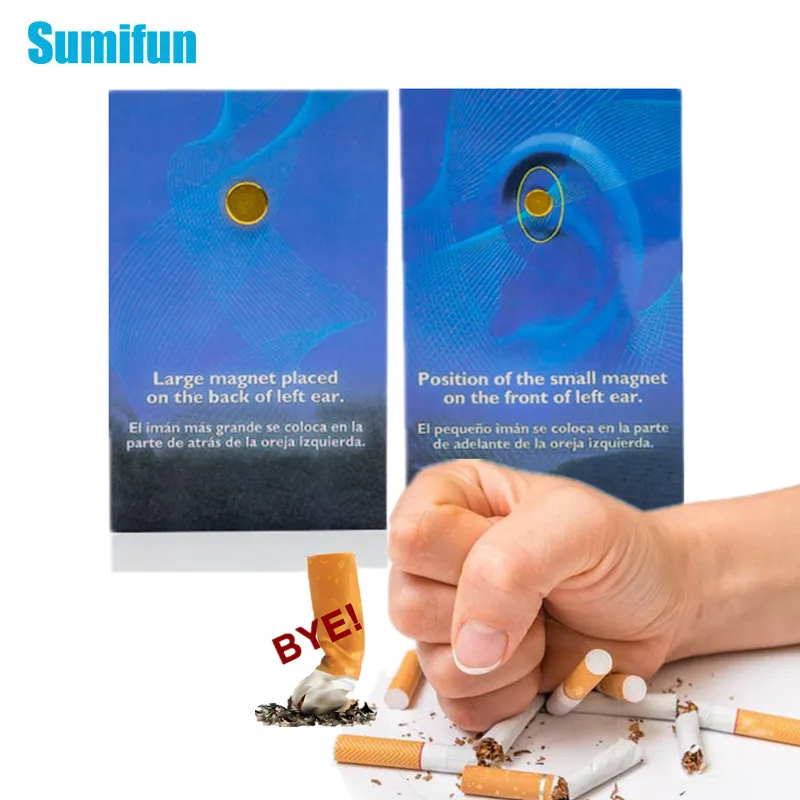

12pcs Magnet Auricular Quit Smoking Patch Stop Smoking Acupressure Patch Anti Smoke Plaster Not Cigarettes Smoker Health Therapy
