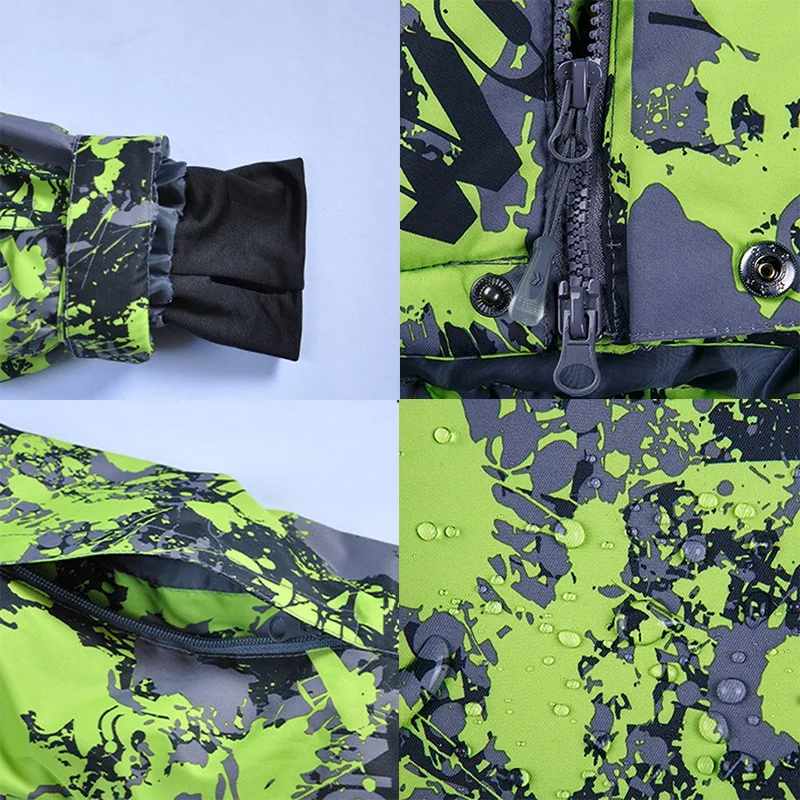 MUTUSNOW Мужская лыжная куртка водонепроницаемая теплая для сноуборда