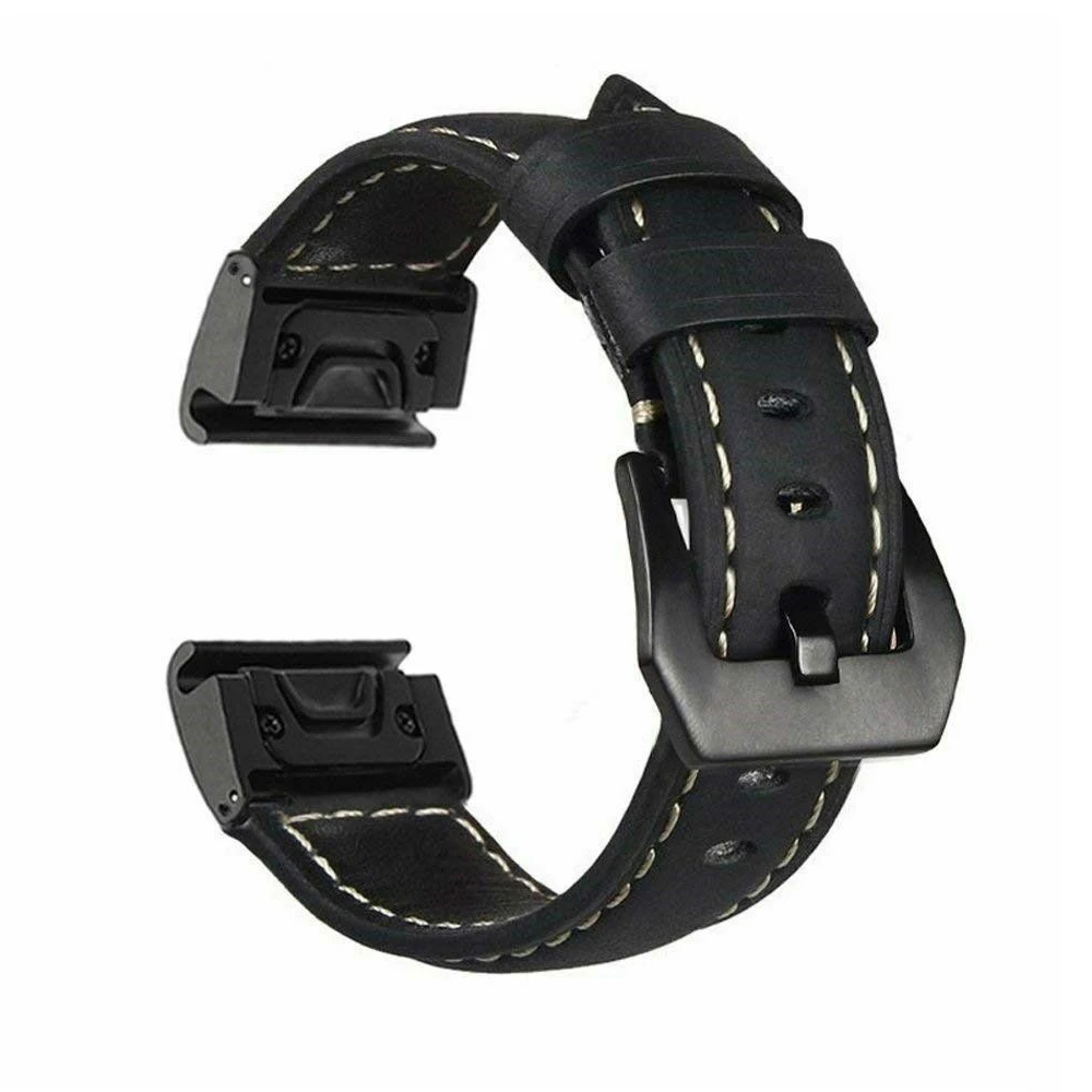 Quick Fit для часов из натуральной кожи шириной 22/26 мм Garmin Fenix 6X Pro / 5X Plus/6 5/3/3HR браслет