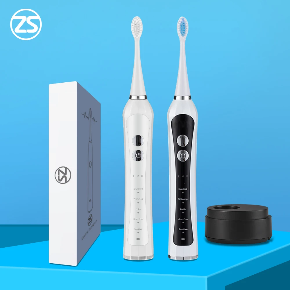 Индуктивная беспроводная звуковая электрическая зубная щетка [zs] с быстрой
