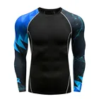 Мужская компрессионная футболка для бега, фитнеса, облегающая Спортивная футболка с длинным рукавом, тренировочные рубашки для бега, спортивная одежда для спортзала, быстросохнущая