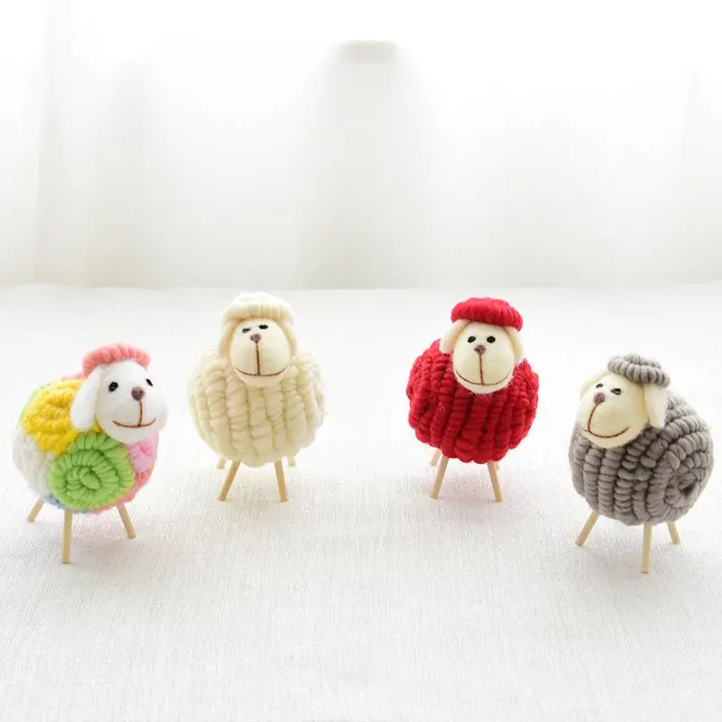 Новогодние декоративные поделки плюшевый ягненок ручной работы Новинка