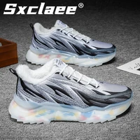 sxclaee winter fashion mens plus velvet casual shoes classic warm outdoor sneakers non slip waterproof wear resistant shoes 44