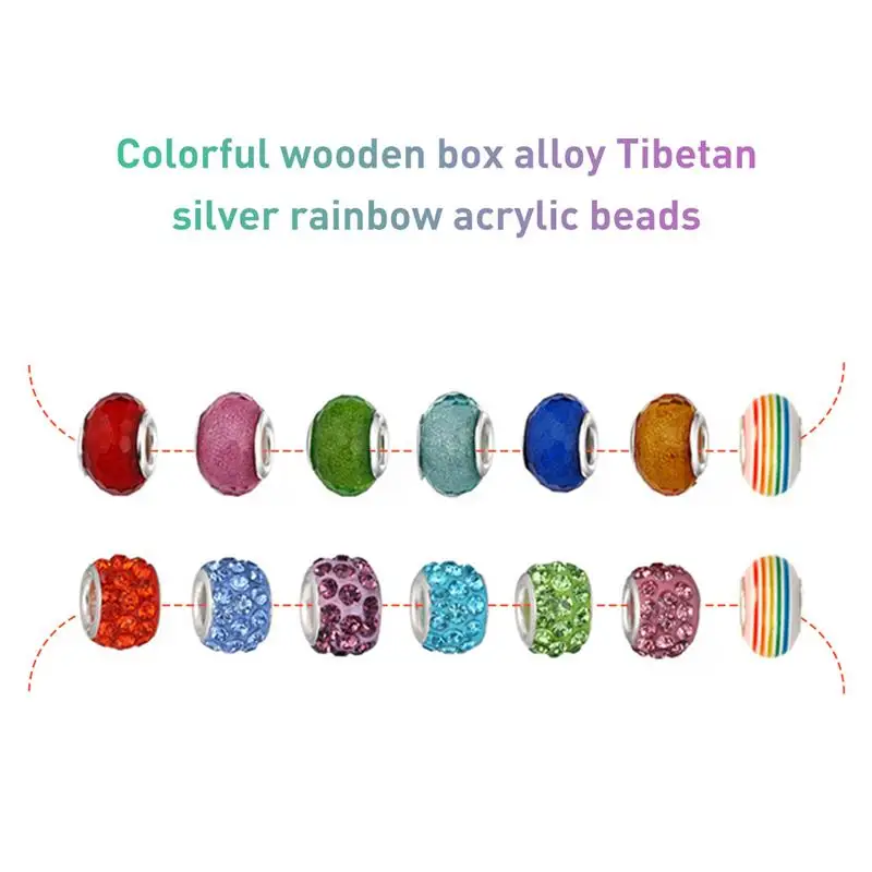 

Jewellery Making Kits DIY Charm Bracelet Making Set Bracelets Necklace Beads Ornaments Jewelry Gift Supplies Gifts Party Favor