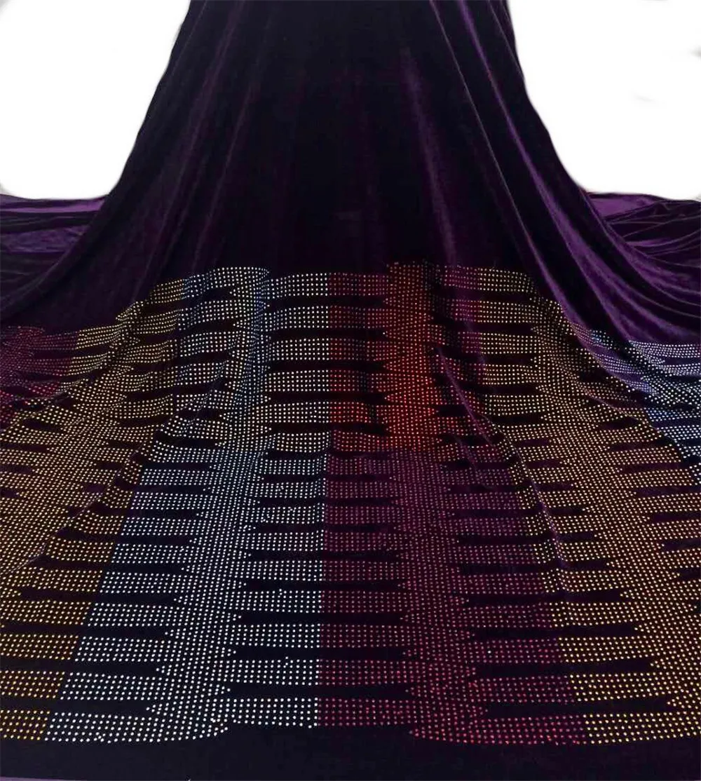 Цветная кружевная ткань с блестками и мягким тюлем бархатная 2021