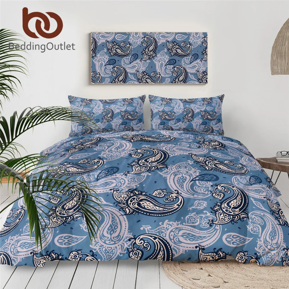 BeddingOutlet элегантные Пейсли пододеяльник красивые богемные Постельное белье в богемном стиле с цветочным принтом домашний текстиль элегантный Винтаж Комплект постельного белья