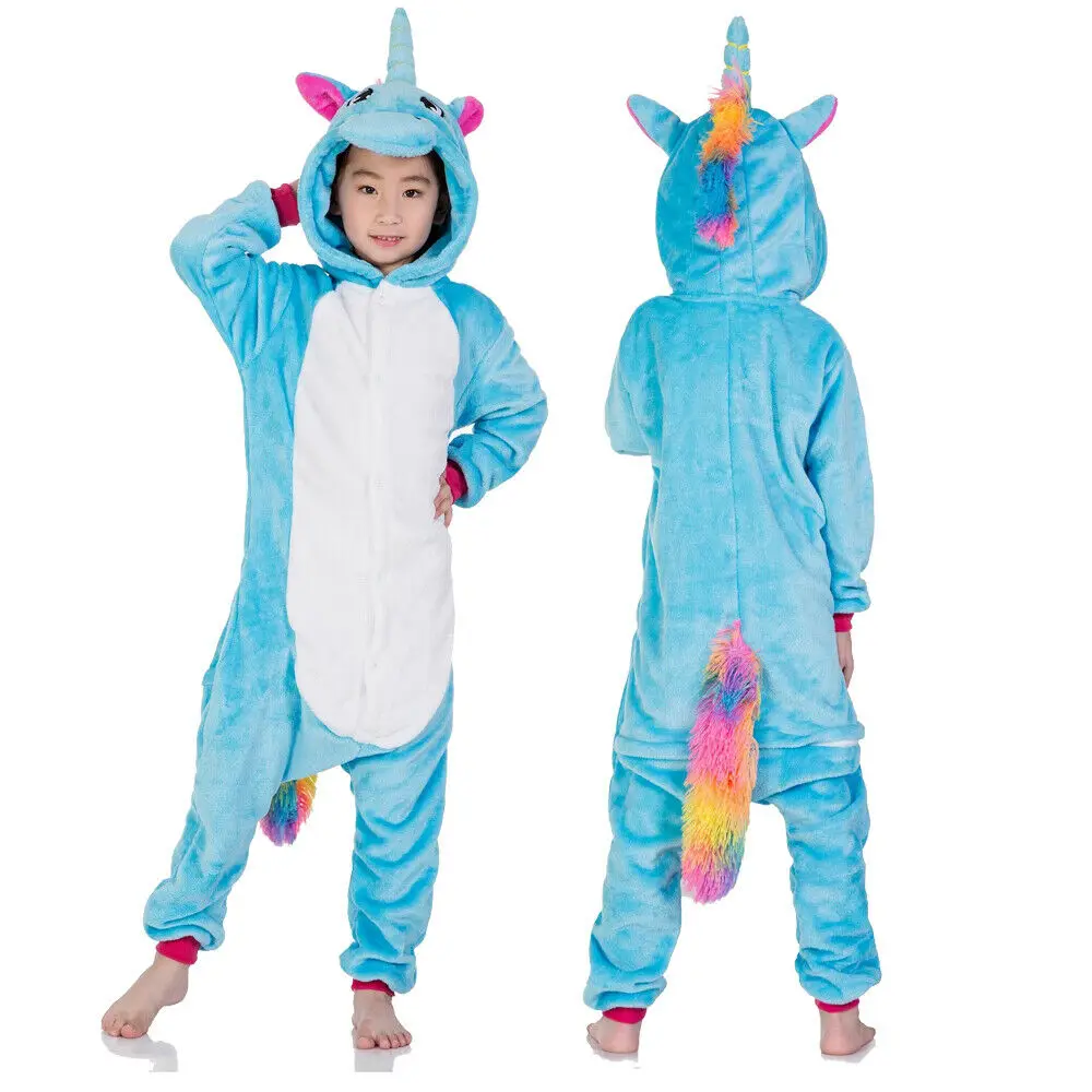 

New Unicorn Kigurumi Suits For Children Cosplay Kids Sleepwear Costume Animal Pajamas Girls Boys Pajama Set Panda