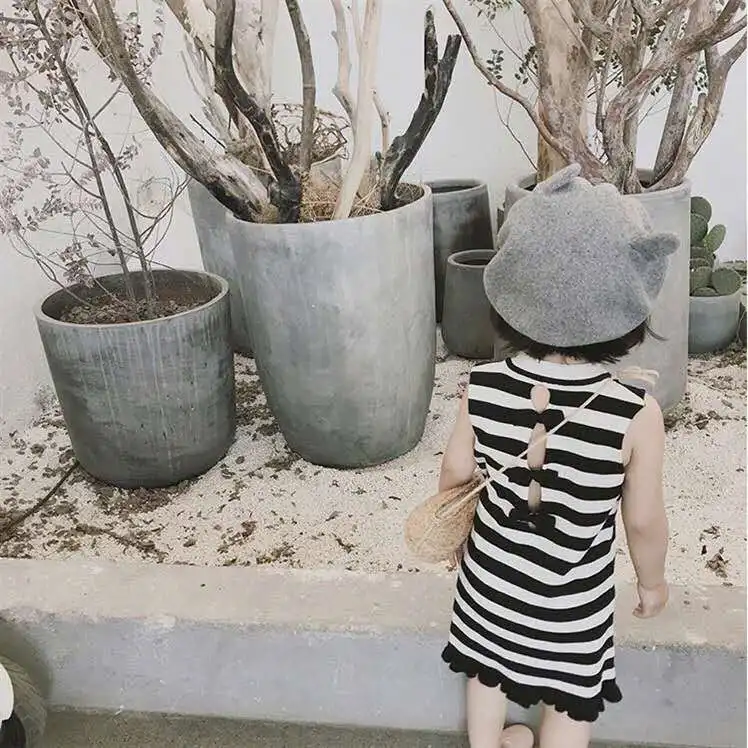 Girls ɽresses 2020 summer models Korean version of cotton striped foreign girls' vests dress children's | Детская одежда и