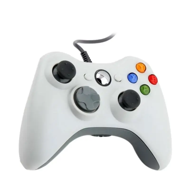 White Wired VODOOL USB проводной игровой контроллер беспроводной геймпад Bluetooth для xbox 360 джойстик ПК видео игровая подставка Joypad для xbox 360 Slim - Цвет: White Wired