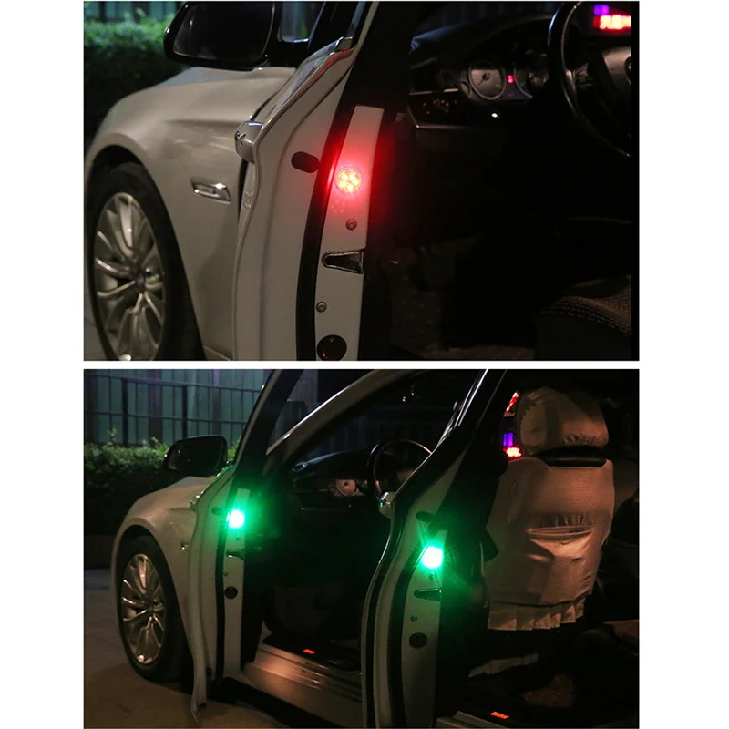 2 шт., сигнальные огни для открывания двери автомобиля, беспроводной магнитный дизайн, стробоскоп, мигающий, анти-задние столкновения, предохранительные лампы, 3 светодиодный