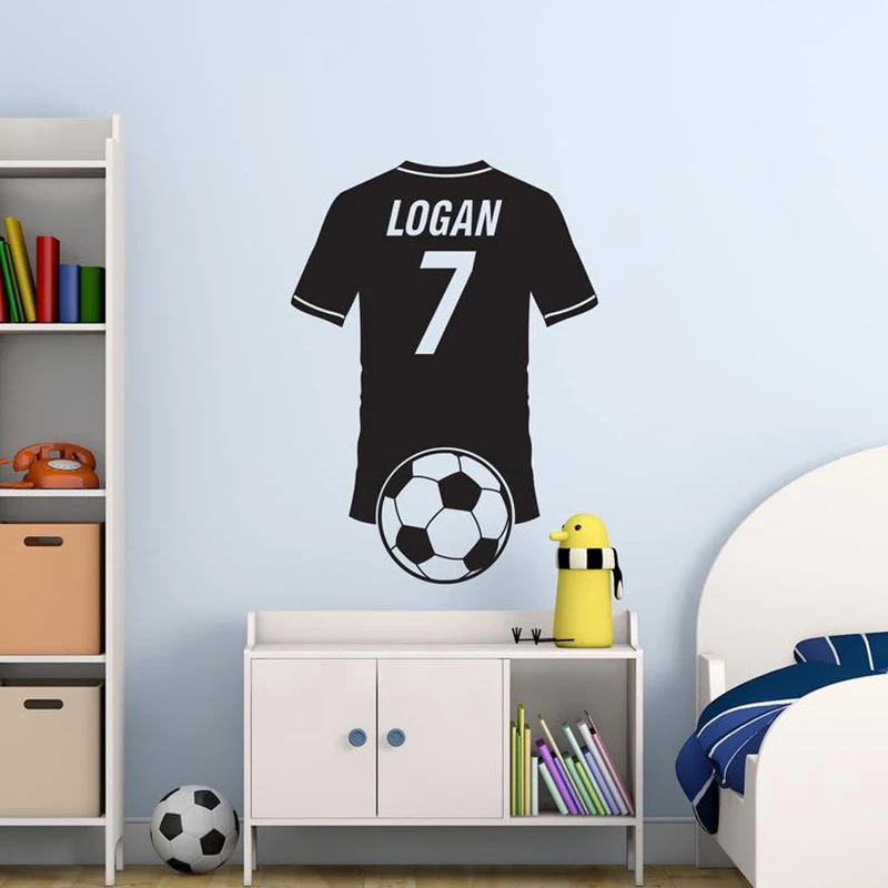 

Personalized Soccer Wall Decal - Custom Name Football Sticker - Soccer Gift - Boys Room Wall Art Football Wall Sticker Soccer