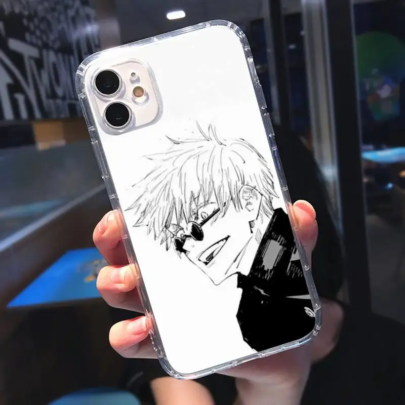 

Anime Jujutsu Kaisen Phone Case Transparent for iPhone 11 12 mini pro XS MAX 8 7 6 6S Plus X 5S SE 2020 XR