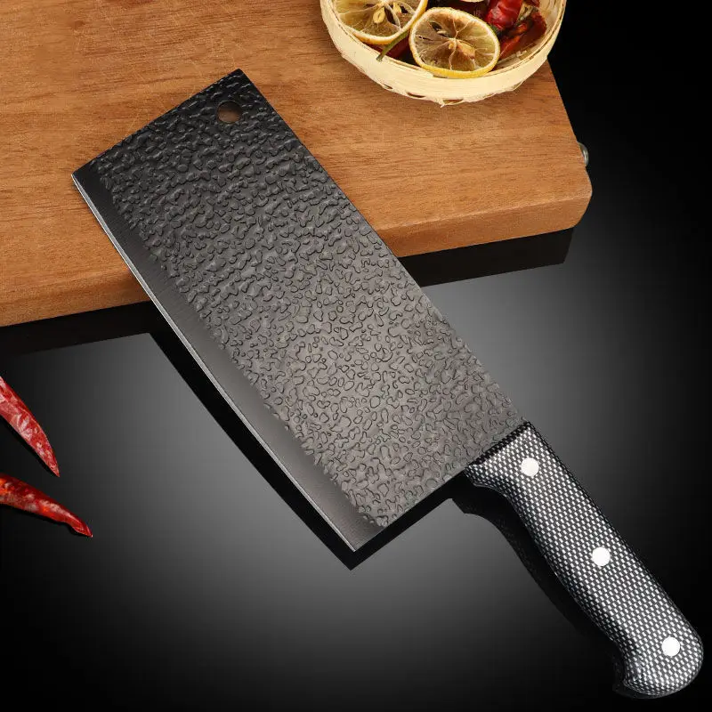 Черный кованый кухонный нож острый бытовая кухонная посуда полный набор | Дом и