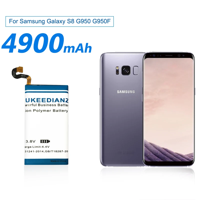 GUKEEDIANZI EB-BG950ABE, сменная батарея для samsung Galaxy S8 G955, смартфон, высокое качество, 4900 мА/ч батареи