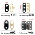 Стеклянный объектив задней камеры для Samsung A7 A9 2018 A750 A920 A6 Plus 2018 A10s A20s A02 A02s, объектив камеры с Ahesive, 10 шт.