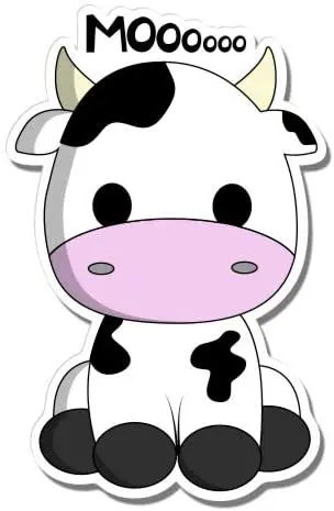 

Виниловая наклейка с изображением милой коровы Moo, водонепроницаемая наклейка