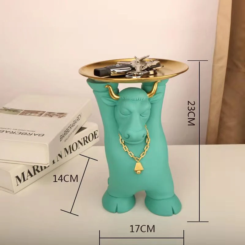 

Animal Statue Key Snack Storage Box Resin Decoration Home Living Room Figurines Crafts Dining Table Tray Sculpture Decoration