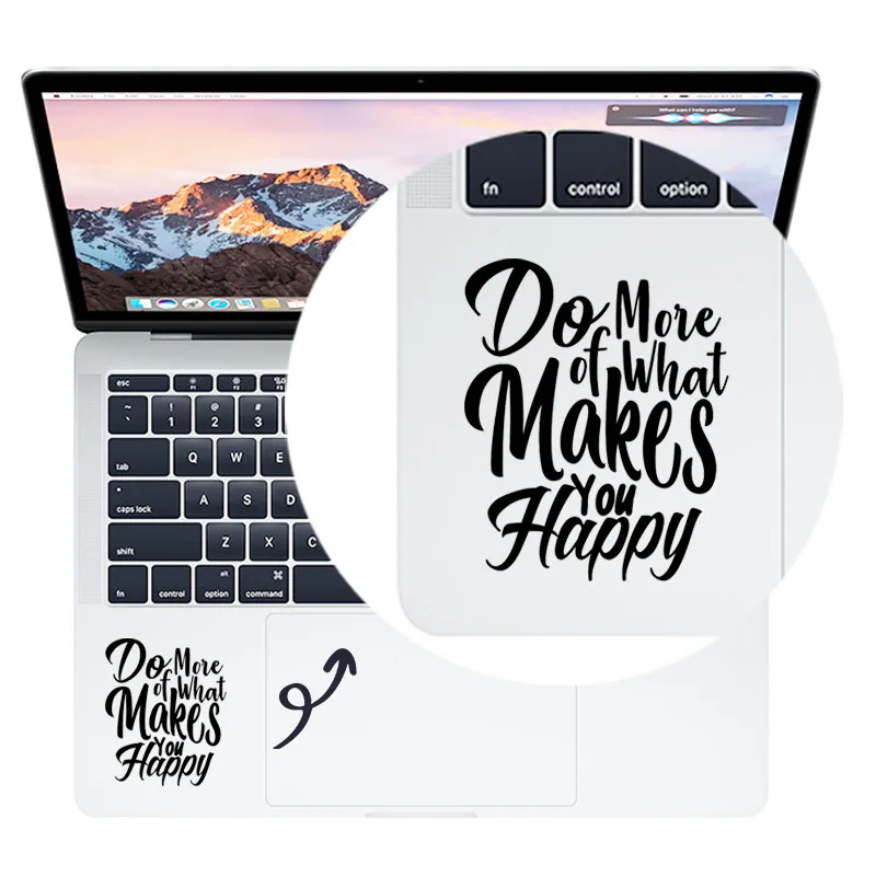 

Happy Life Quote Trackpad Laptop Sticker for Macbook Decal Pro 16" Air Retina 11 12 13 14 15 inch Vinyl Mac Book Notebook Skin