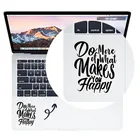 Наклейка для ноутбука с цитатами Happy Life, Виниловая наклейка на ноутбук Macbook Pro 16 дюймов Air Retina 11 12 13 14 15 дюймов