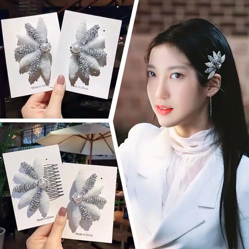2019 модная женская заколка для волос с жемчугом и бриллиантами расческа аксессуар