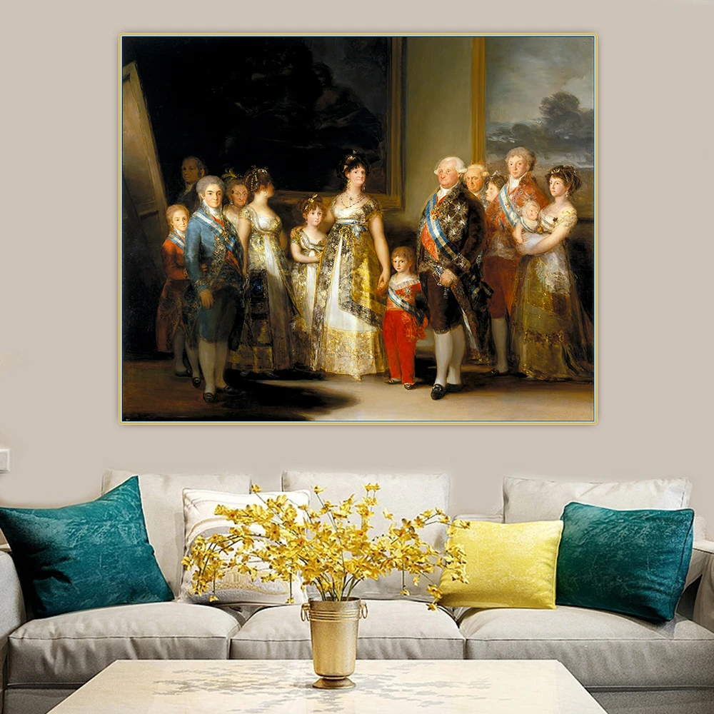 Citon Francisco Goya 》 The Family of Chaffrles IV картина маслом на холсте художественный постер