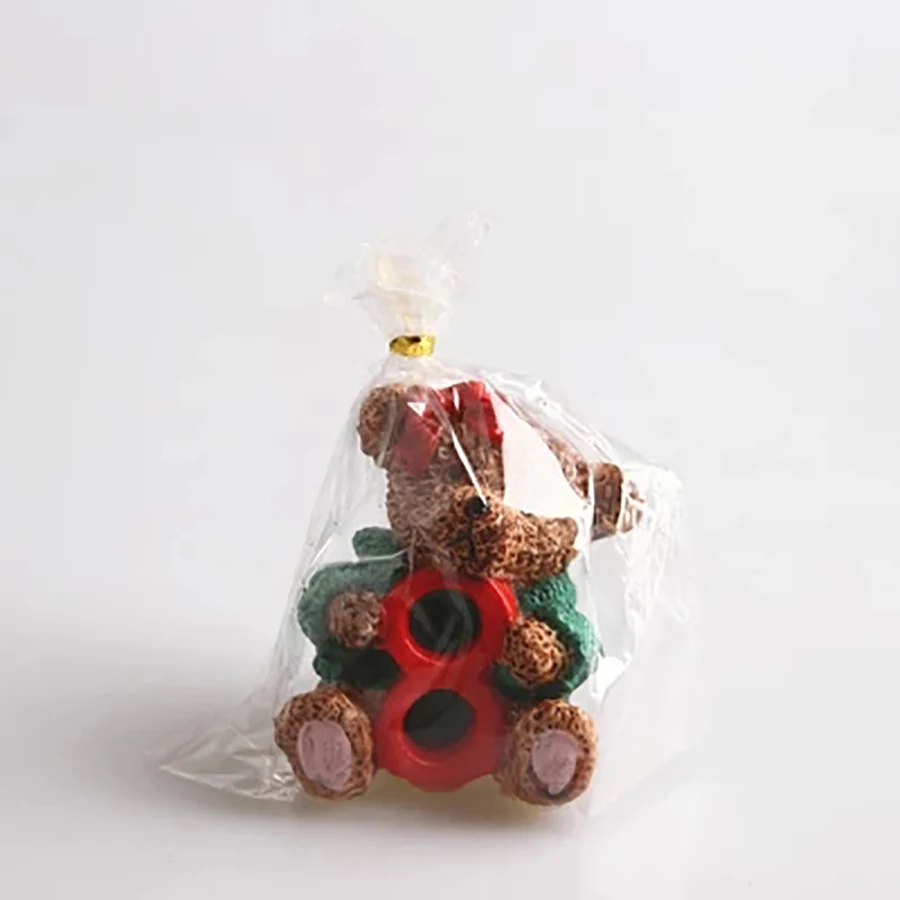 С днем рождения свеча медведь мультфильм номер творческая романтическая