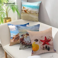 fuwatacchi marine life starfish cushion cover animals pattern pillowcases for home sofa living room decorative pillow covers