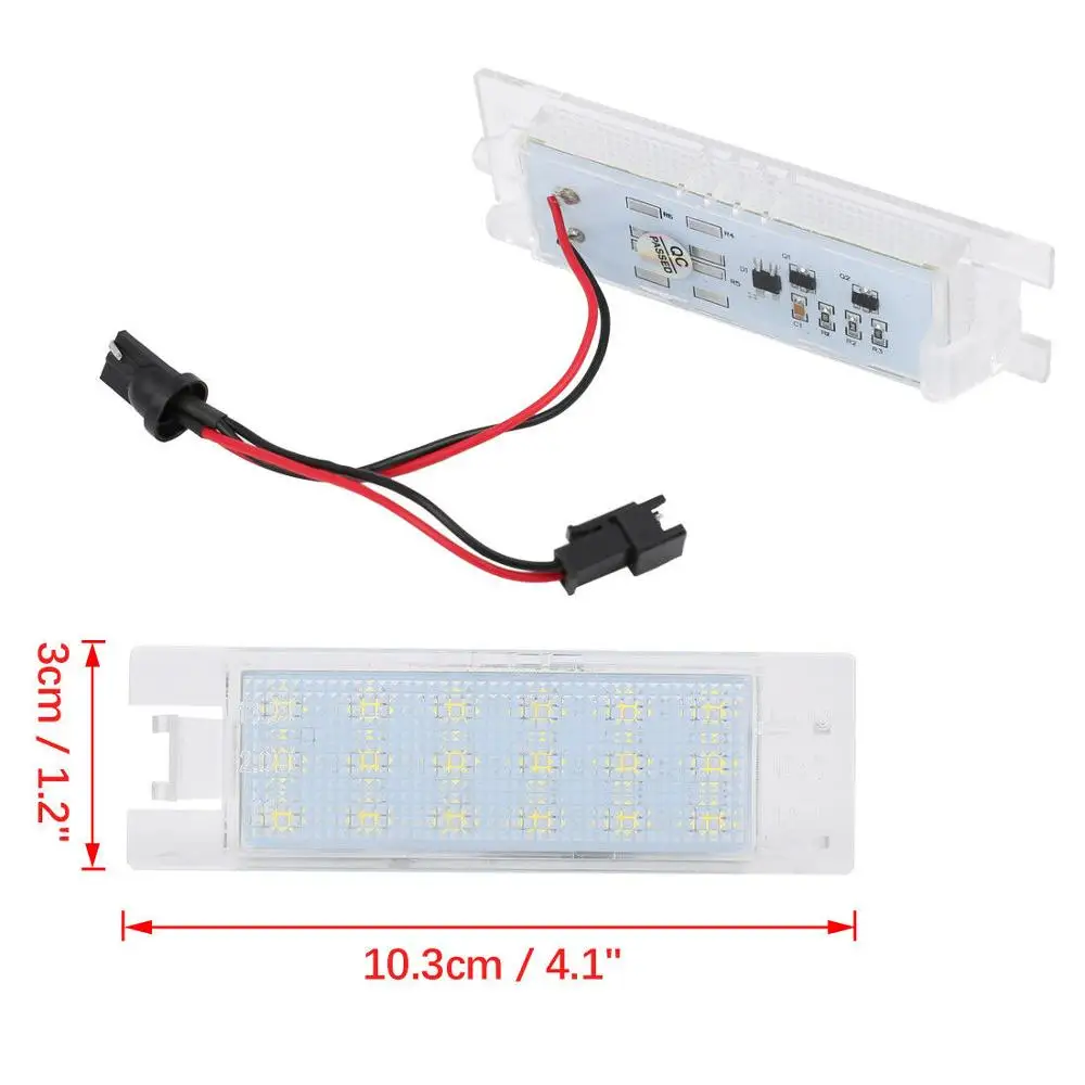 2 шт. 18SMD Автомобильный светодиодный номерной знак для Fiat Grande Punto Van Seicento 187 Multipla 186
