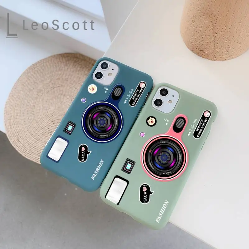 

Fashion luxury camera creative Phone Case Candy Color for iPhone 11 12 mini pro XS MAX 8 7 6 6S Plus X 5S SE 2020 XR