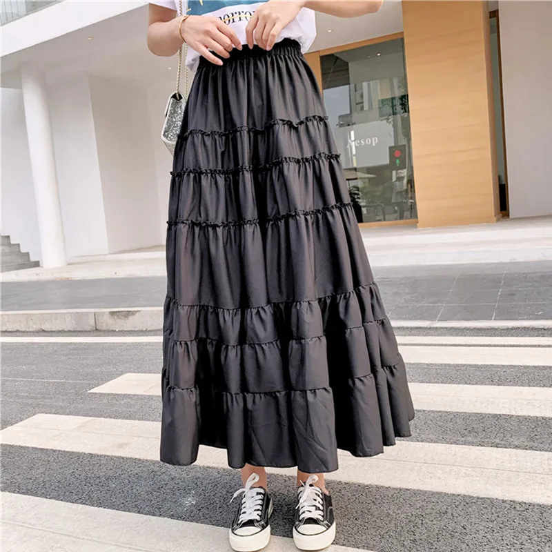 

summer fashion women's skirt plaid denim zaraing female 2021 y2k mini high waist gothic fairy yarn a-line skirt
