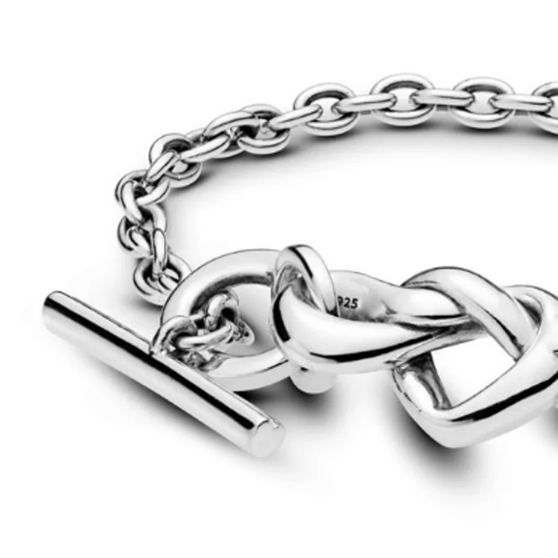 Браслет с завязанным сердцем и Т-образной застежкой | Украшения аксессуары