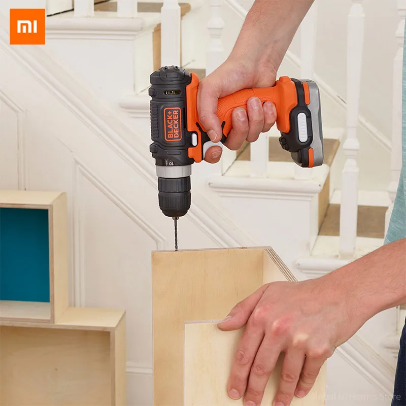 Xiaomi Youpin Black & Decker 12 литиевая электрическая дрель gopack с тремя зажимами плавно
