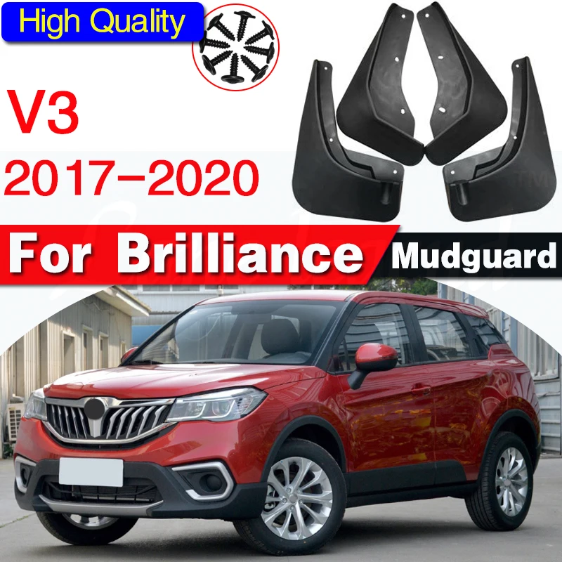 

For brilliance auto zhonghua V3 2017 - 2020 Mud Flaps Splash Guards Mudguards Front Rear Fender Protector Racing Car Mudflaps