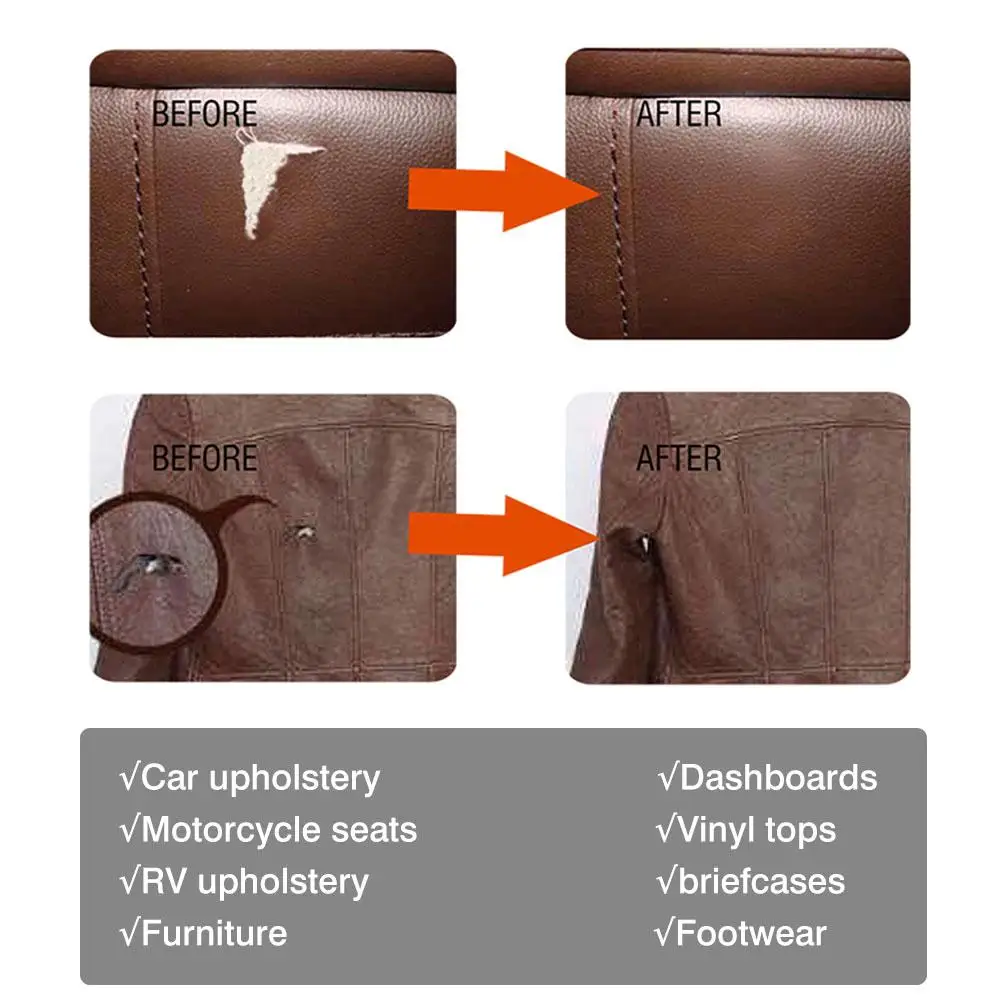 

Car Seat Leather Refurbishing Vinyl Repair Tools Convenient Adhesive Car Accessories For Car Seat Leather Sofa Recover Universal