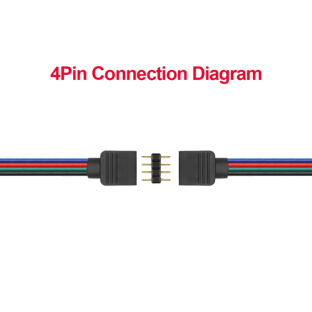 10 шт./лот 4 контактный разъем RGB контактная игла двойной штекер для светодиодной