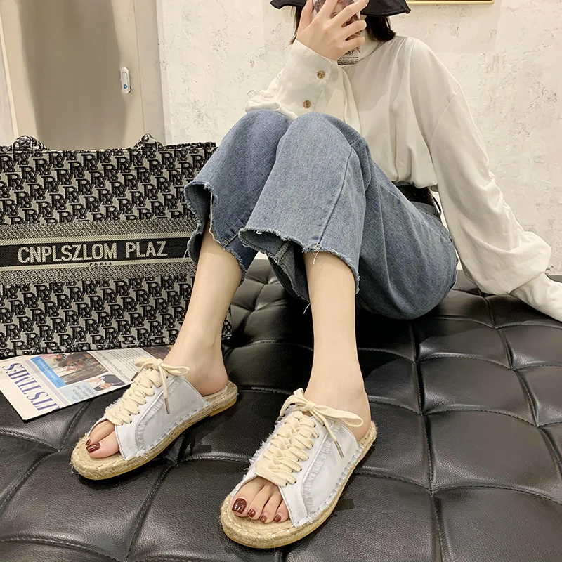 

Women's Sandals 2020 Women's Roman Satin Sandals Women's Lace Up Slippers Sandals Shoes Open Toe Flats Slippers