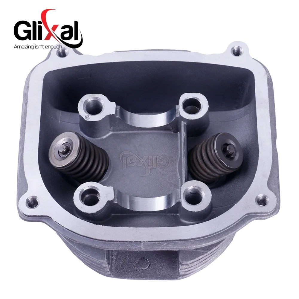 Фото Glixal GY6 125cc китайский скутер двигатель 52,4 мм Головка цилиндра в сборе с клапанами для 4T 152QMI ATV Go Kart Багги мопед Quad №4