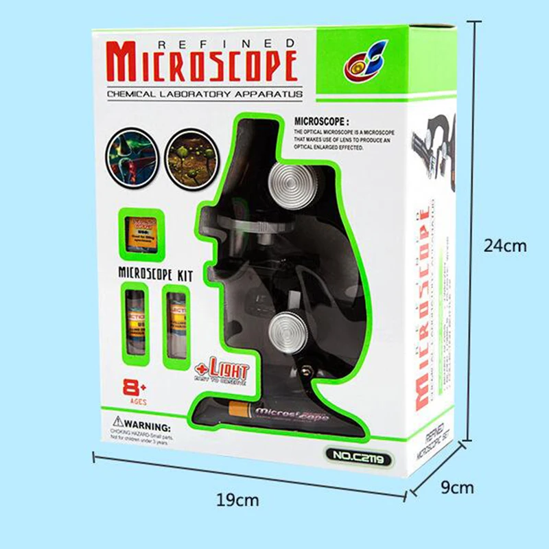 Лучший набор микроскопов Lab 100x 1200x для дома школы обучающая игрушка подарок детей