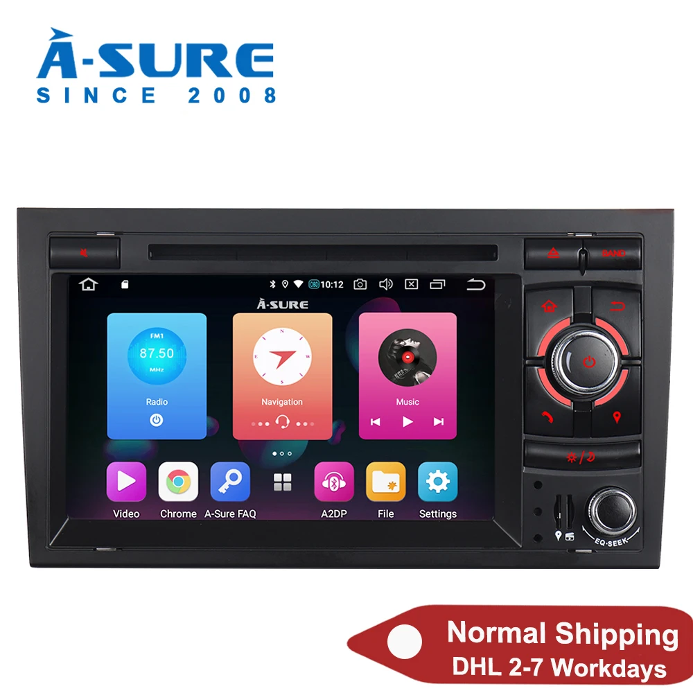 A-Sure 2 Din 7 'ɺndroid 9 0 Авто Радио DVD GPS Стерео навигация для Audi A4 S4 RS4 8E 8F B9 B7 SEAT EXEO BT 32G