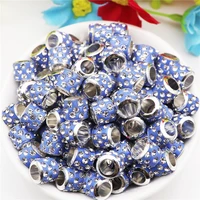 20pcs assorted color crystal murano big hole spacer rhinestone beads fit pandora charm bracelet bangle for women jewelry making